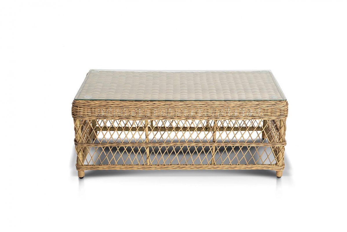 Гранд Латте стол журнальный из искусственного ротанга, цвет соломенный