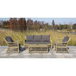 Гранд Латте стол журнальный из искусственного ротанга, цвет соломенный