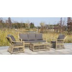 Гранд Латте стол журнальный из искусственного ротанга, цвет соломенный