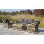 Гранд Латте стол журнальный из искусственного ротанга, цвет соломенный