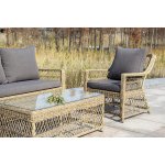 Гранд Латте стол журнальный из искусственного ротанга, цвет соломенный