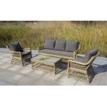 Гранд Латте стол журнальный из искусственного ротанга, цвет соломенный