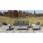 Прованс кресло из искусственного ротанга, цвет светло-серый