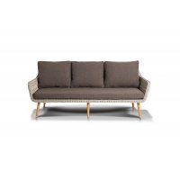 Прованс диван из искусственного ротанга трехместный, цвет светло-серый