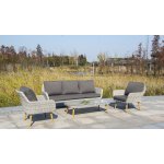 Прованс диван из искусственного ротанга трехместный, цвет светло-серый