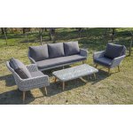 Прованс диван из искусственного ротанга трехместный, цвет светло-серый