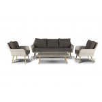 Прованс диван из искусственного ротанга трехместный, цвет светло-серый