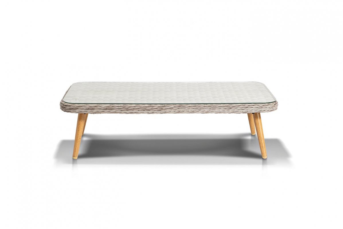 Прованс столик журнальный из ротанга, цвет светло-серый