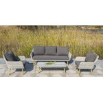 Прованс столик журнальный из ротанга, цвет светло-серый