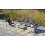 Прованс столик журнальный из ротанга, цвет светло-серый