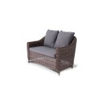 Кон Панна диван из искусственного ротанга двухместный, коричневый