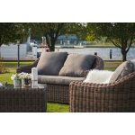 Кон Панна диван из искусственного ротанга двухместный, коричневый