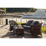 Кон Панна диван из искусственного ротанга двухместный, коричневый