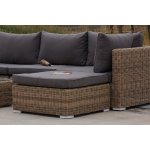 Лунго плетенная оттоманка с подушкой, цвет соломенный