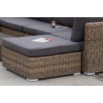 Лунго плетенная оттоманка с подушкой, цвет соломенный