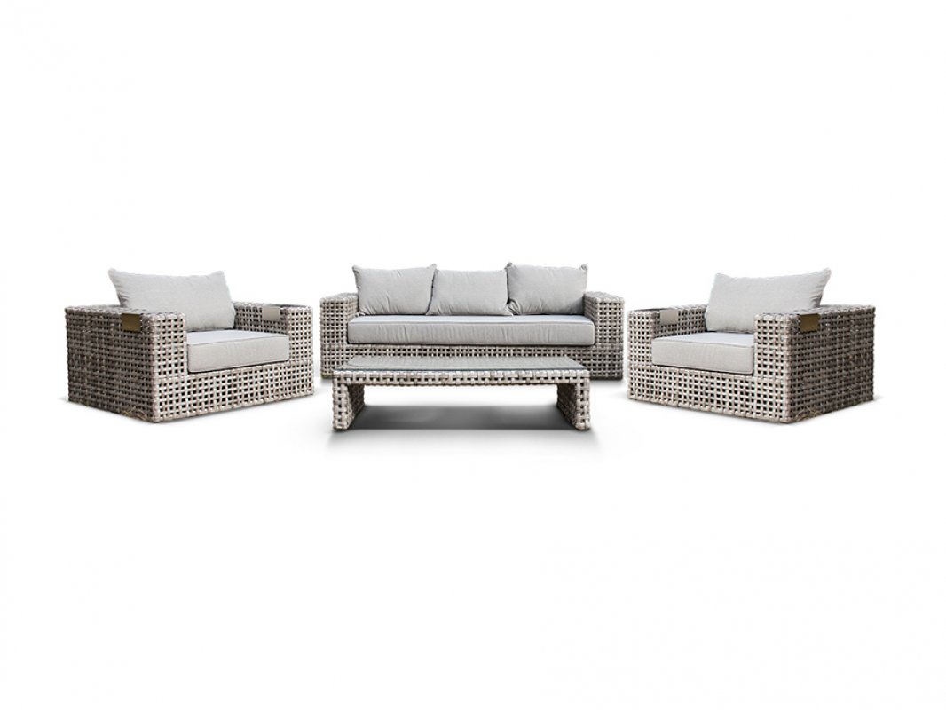 Тито лаунж-зона плетеная из искусственного ротанга Тито лаунж-зона плетеная из искусственного ротанга