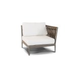 Касабланка диван плетеный модульный четырехместный, цвет серо-коричневый