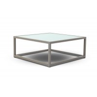 Касабланка столик кофейный стеклянный, каркас из алюминия