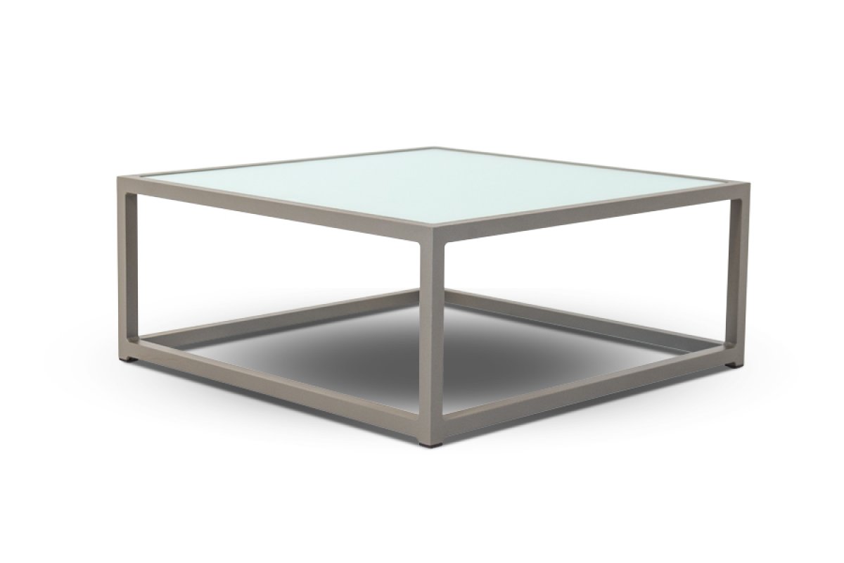 Касабланка столик кофейный стеклянный, каркас из алюминия