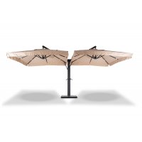 Рим зонт уличный с 2 куполами на металлической опоре