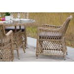 Доппио обеденная группа плетеная, цвет соломенный