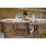 Доппио обеденная группа плетеная, цвет соломенный