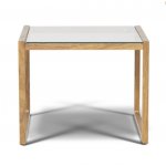 Лион столик кофейный стеклянный, каркас из алюминия