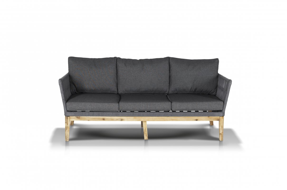 Мальорка диван плетеный из роупа (веревки) трехместный