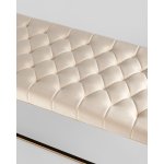 Банкетка ИНСИГНИЯ велюр бежевый сталь золото