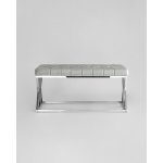 Банкетка ИНСИГНИЯ велюр серый сталь серебро