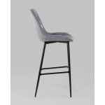 Стул барный Флекс велюр серый