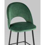 Стул барный Меган велюр зеленый