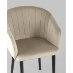 Стул с подлокотниками Нейтон велюр бежевый