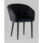 Стул с подлокотниками Нейтон велюр черный