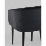 Стул с подлокотниками Нейтон велюр черный