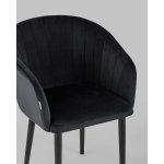 Стул с подлокотниками Нейтон велюр черный