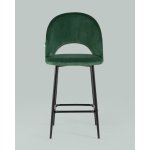 Стул полубарный Меган велюр зеленый