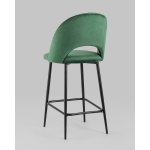 Стул полубарный Меган велюр зеленый