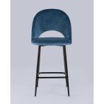 Стул полубарный Меган велюр пыльно-синий