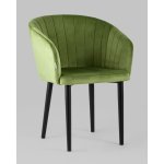 Стул с подлокотниками Нейтон велюр травяной