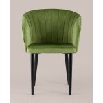 Стул с подлокотниками Нейтон велюр травяной