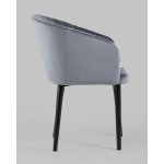 Стул с подлокотниками Нейтон велюр серый