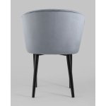 Стул с подлокотниками Нейтон велюр серый