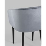 Стул с подлокотниками Нейтон велюр серый