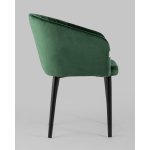 Стул с подлокотниками Нейтон велюр зеленый