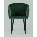 Стул с подлокотниками Нейтон велюр зеленый