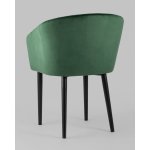Стул с подлокотниками Нейтон велюр зеленый