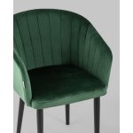 Стул с подлокотниками Нейтон велюр зеленый