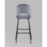 Стул барный Меган велюр серый