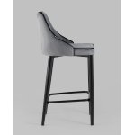 Стул полубарный Коби велюр серый